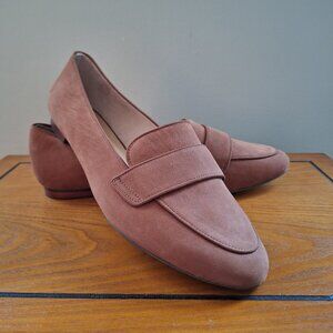 Talbots Ryan Keeper Cognac Nubuck Leather Flats / Loafers Size 9.5W